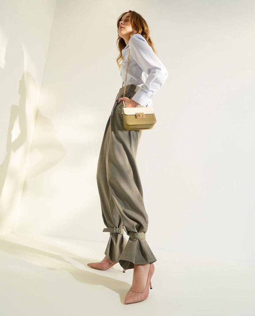CHARLES & KEITH - Giày cao gót mũi nhọn Leather Mesh