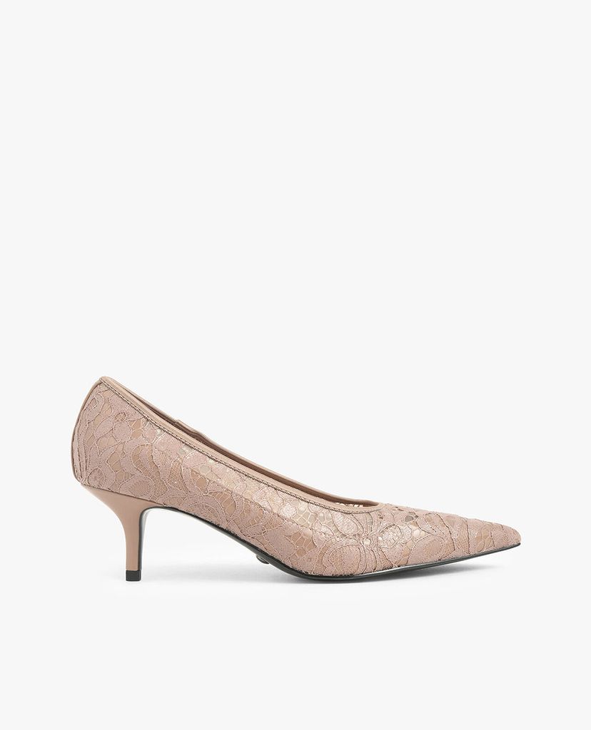 CHARLES & KEITH - Giày cao gót mũi nhọn Lace Pointed