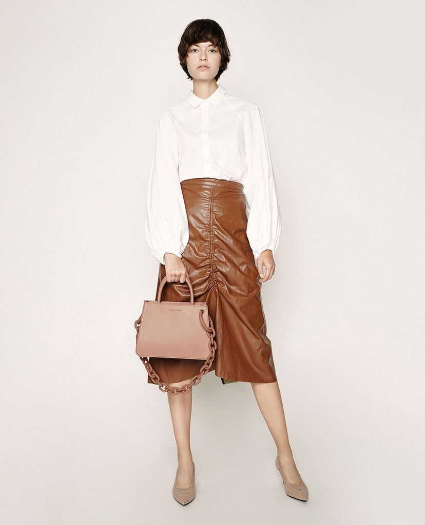 CHARLES & KEITH - Giày cao gót mũi nhọn Lace Pointed