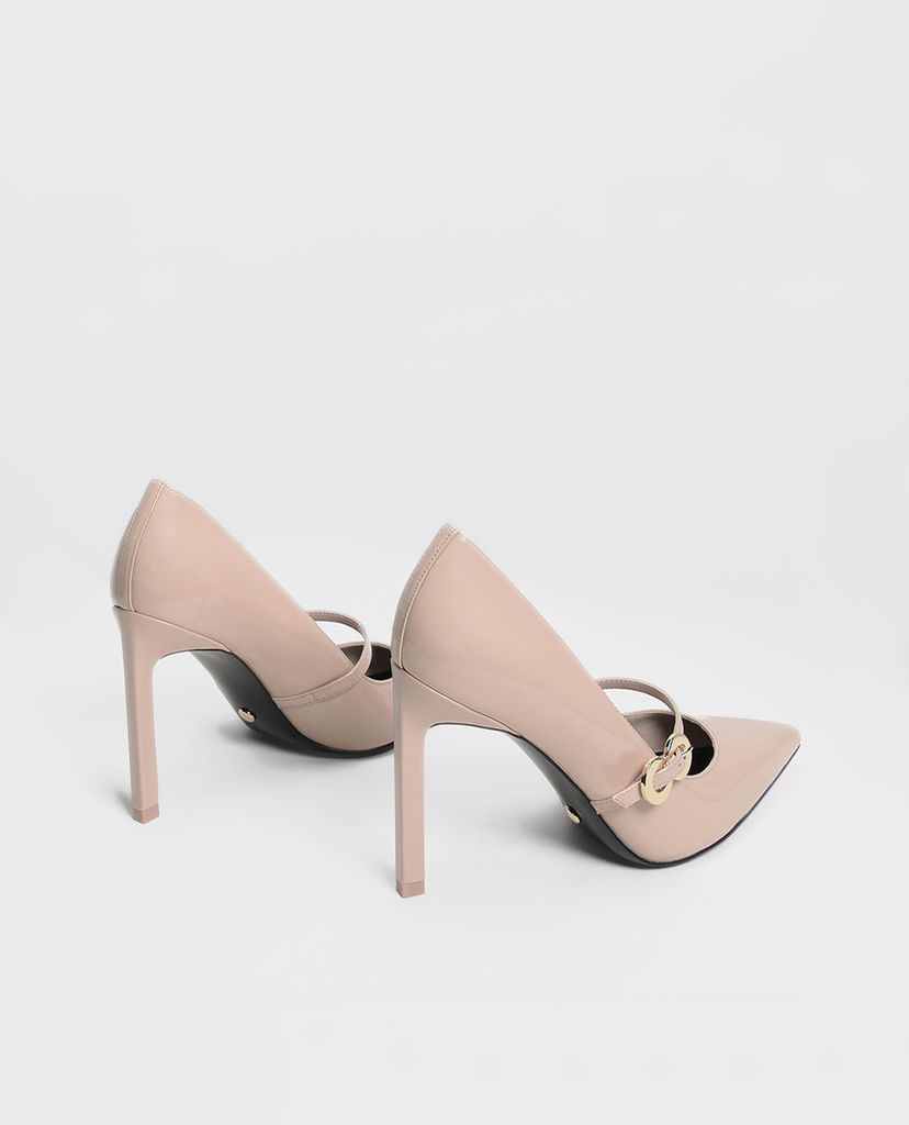 CHARLES & KEITH - Giày cao gót mũi nhọn Leather Infinity