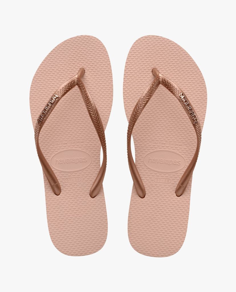 HAVAIANAS - Dép nữ Slim Logo Metallic