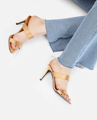 CHARLES & KEITH - Giày cao gót quai ngang Embellished Double Strap