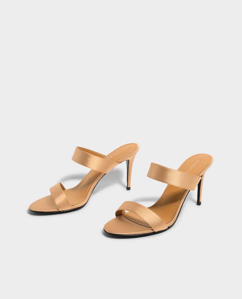 CHARLES & KEITH - Giày cao gót quai ngang Embellished Double Strap