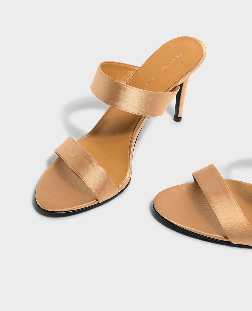 CHARLES & KEITH - Giày cao gót quai ngang Embellished Double Strap