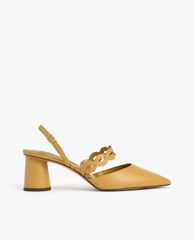 CHARLES & KEITH - Giày cao gót mũi nhọn Woven Strap Slingback