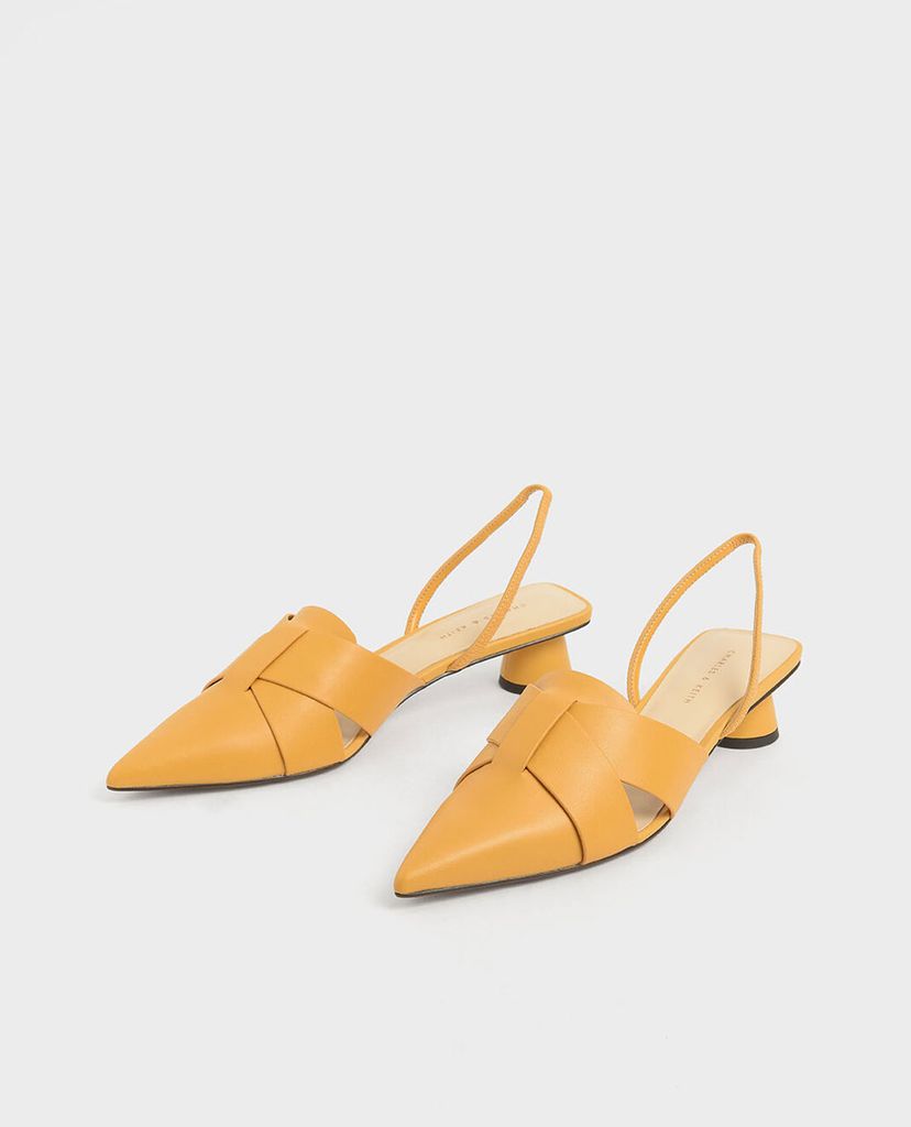 CHARLES & KEITH - Giày cao gót mũi nhọn Cylindrical Slingback