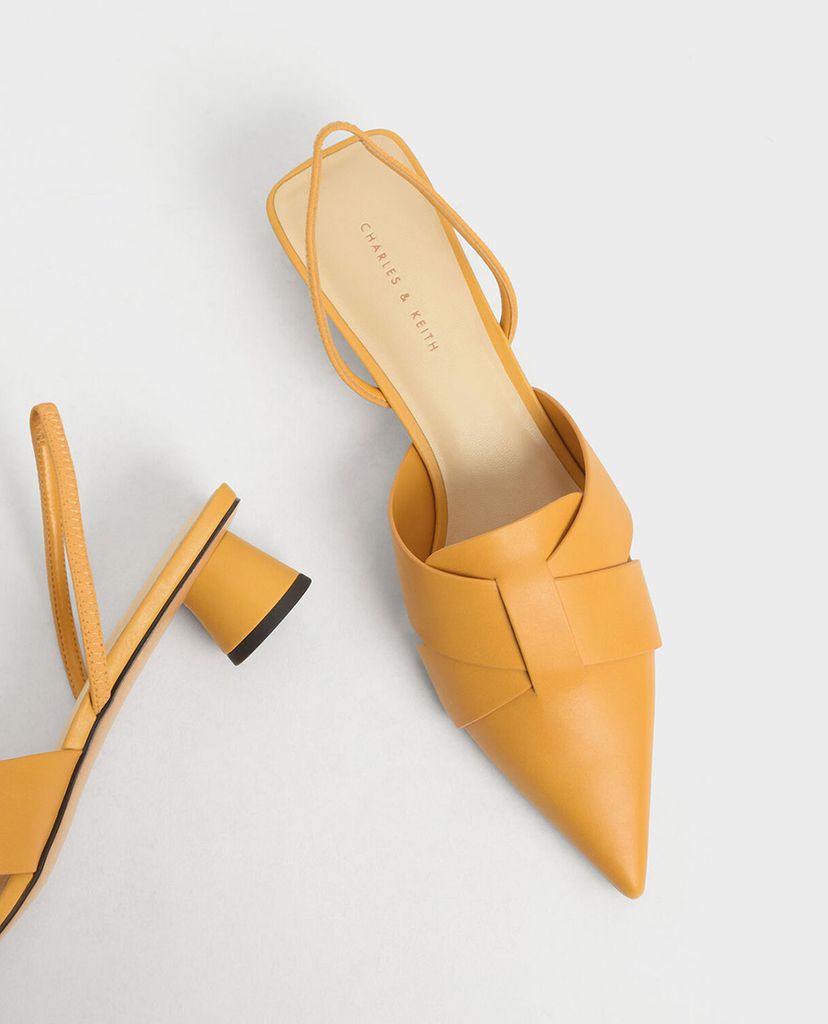 CHARLES & KEITH - Giày cao gót mũi nhọn Cylindrical Slingback