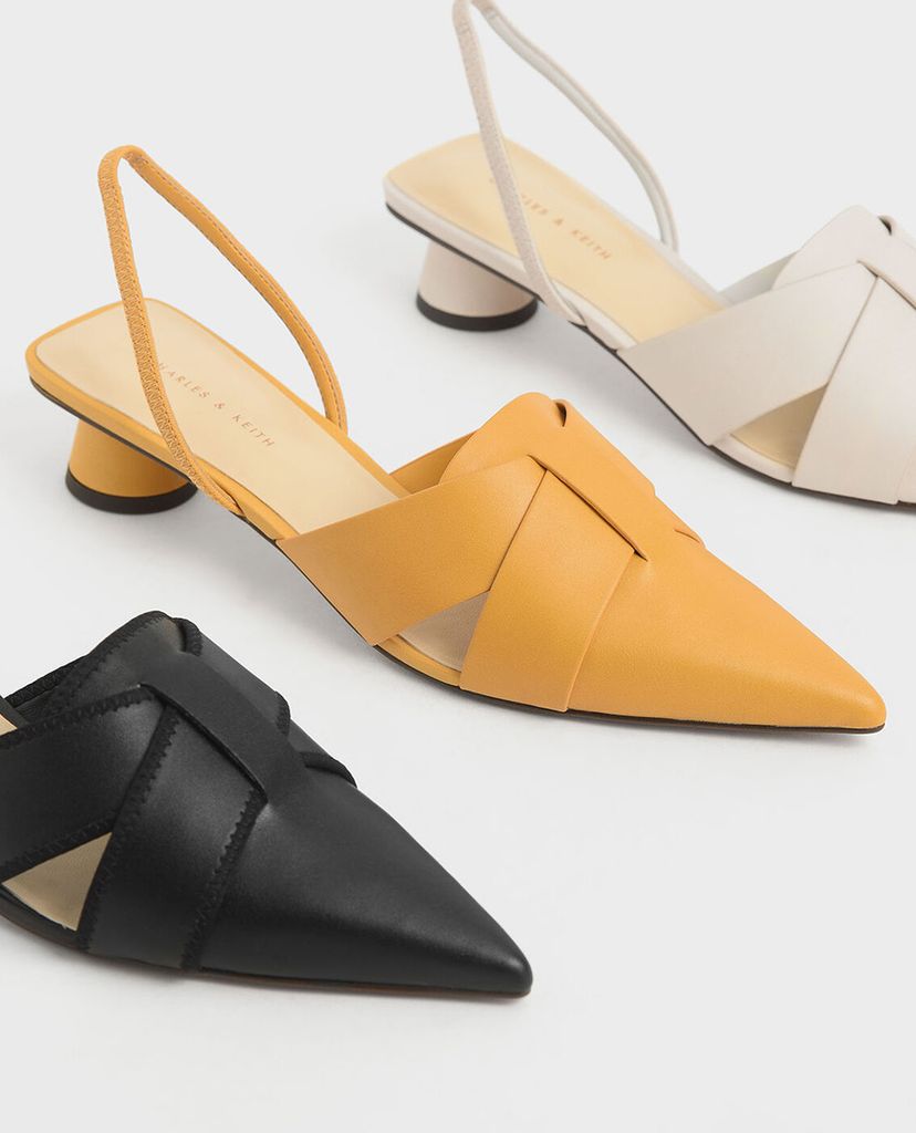 CHARLES & KEITH - Giày cao gót mũi nhọn Cylindrical Slingback