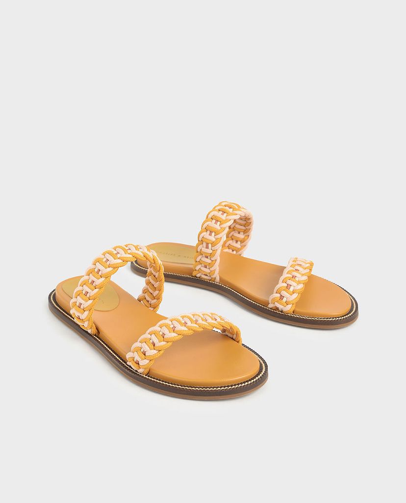 CHARLES & KEITH - Giày sandal nữ quai ngang Rope Slide
