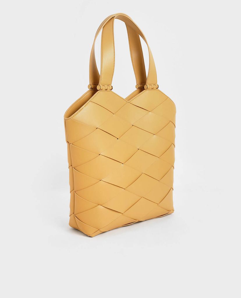 CHARLES & KEITH - Túi đeo vai nữ chữ nhật Woven