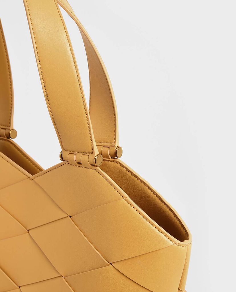 CHARLES & KEITH - Túi đeo vai nữ chữ nhật Woven