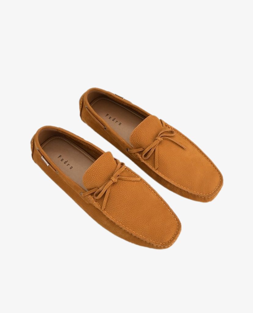 PEDRO - Giày lười nam Bow Detailed Nubuck