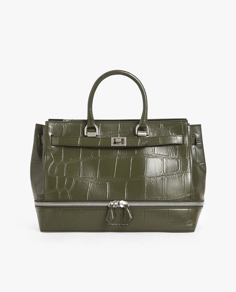 CHARLES & KEITH - Túi đeo vai chữ nhật Large Two Way Zip