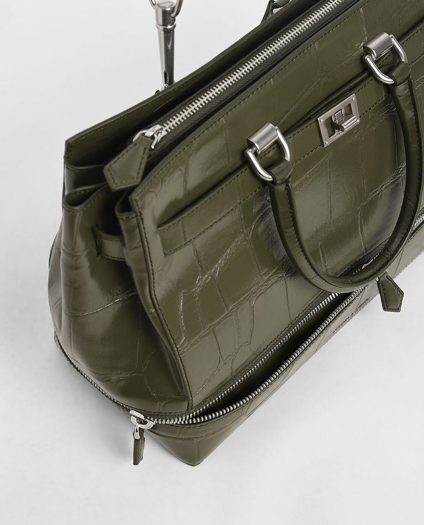 CHARLES & KEITH - Túi đeo vai chữ nhật Large Two Way Zip