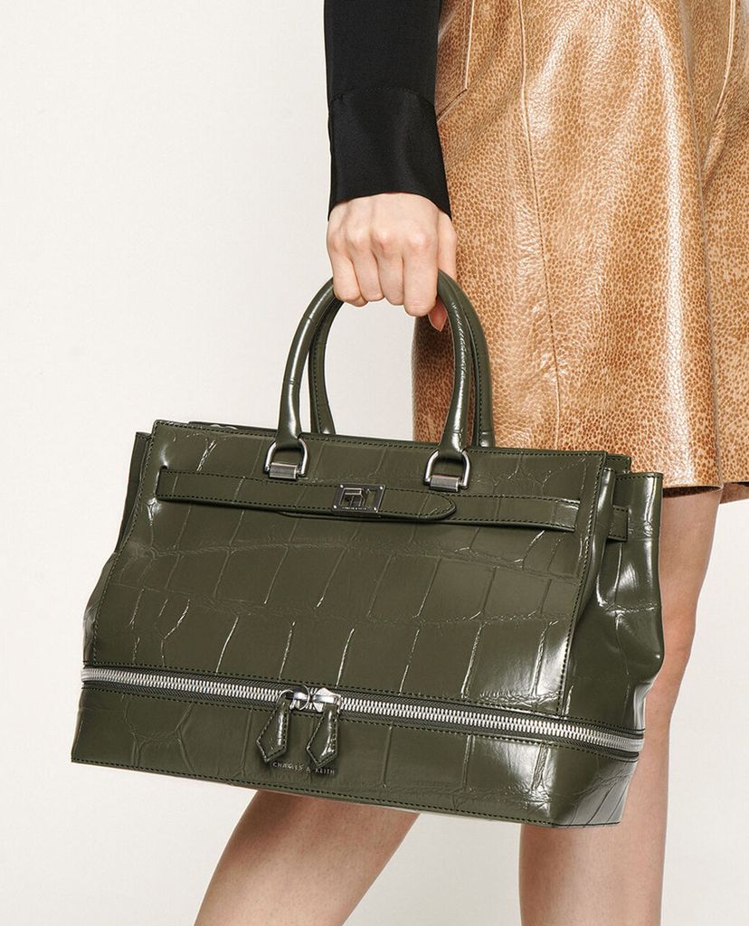 CHARLES & KEITH - Túi đeo vai chữ nhật Large Two Way Zip