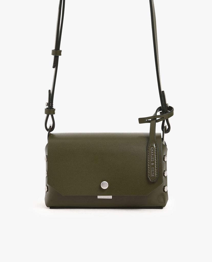 CHARLES & KEITH - Túi đeo chéo chữ nhật Mini Reversible Front Flap