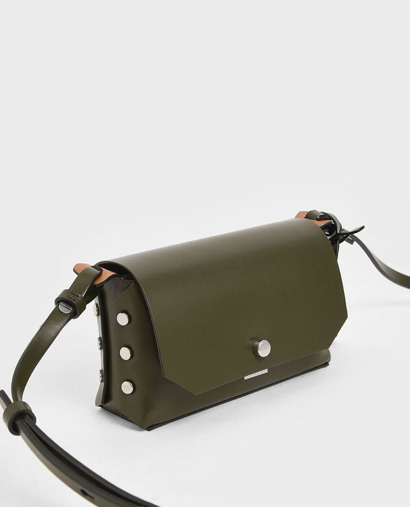 CHARLES & KEITH - Túi đeo chéo chữ nhật Mini Reversible Front Flap