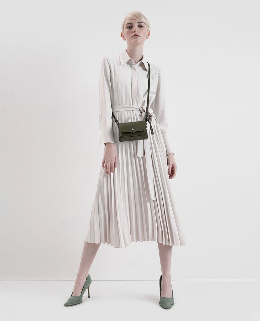 CHARLES & KEITH - Túi đeo chéo chữ nhật Mini Reversible Front Flap