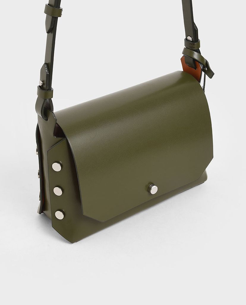 CHARLES & KEITH - Túi đeo chéo Reversible Front Flap