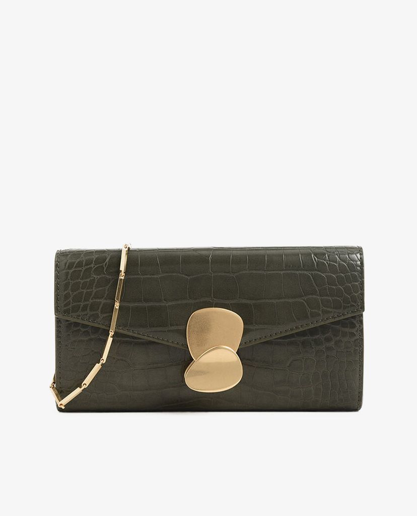 CHARLES & KEITH - Ví Mini Two Tone Metal Push Lock