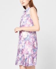 GIGI - Đầm mini sát nách cổ bẻ phối nút cài thời trang