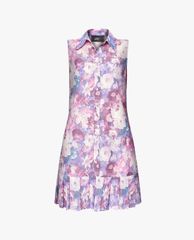 GIGI - Đầm mini sát nách cổ bẻ phối nút cài thời trang