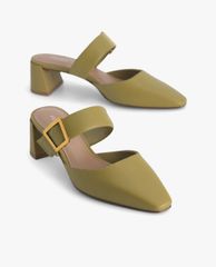PEDRO - Giày cao gót mũi nhọn Leather Slip On Heels