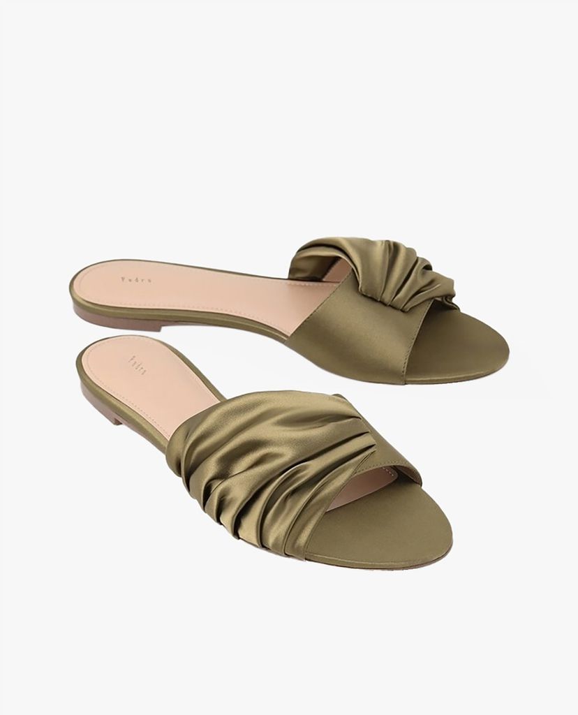 PEDRO - Giày đế bệt Ruched Satin