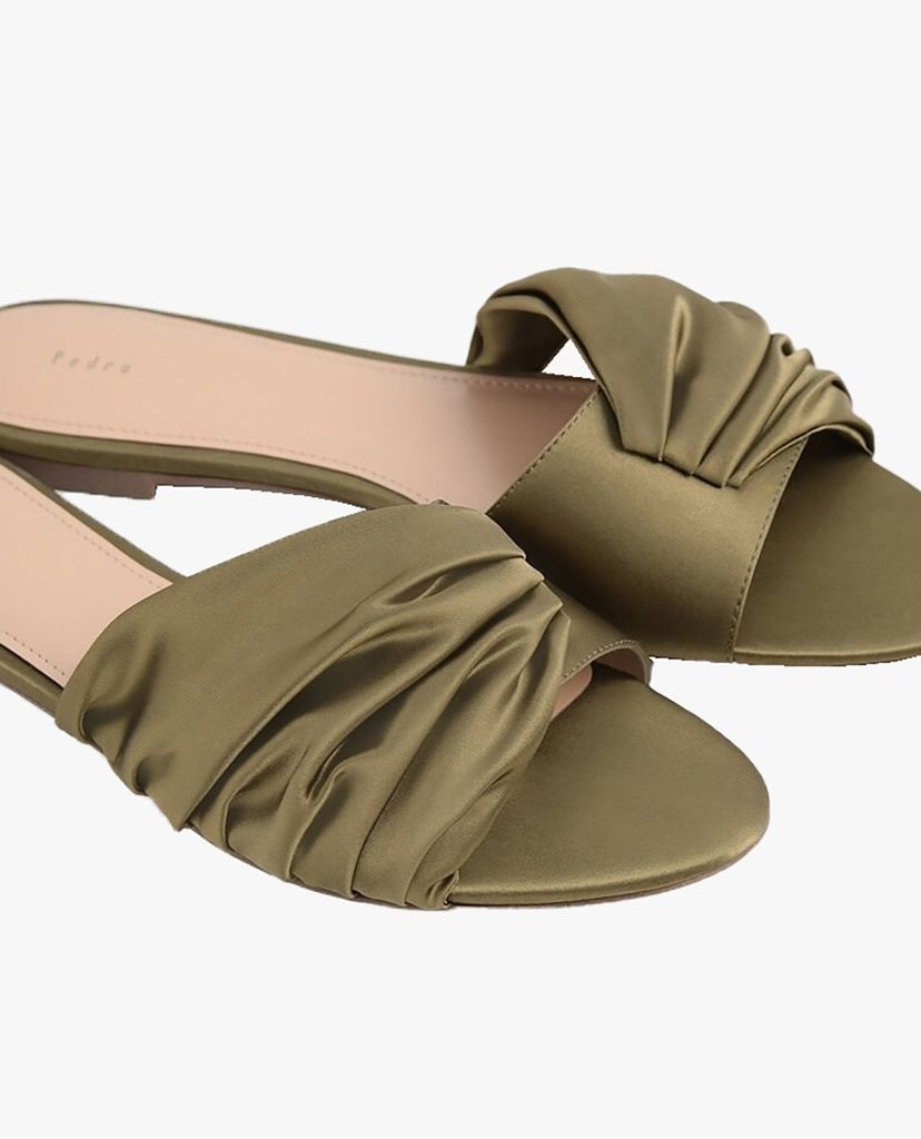 PEDRO - Giày đế bệt Ruched Satin