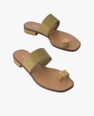 PEDRO - Giày sandals nữ xỏ ngón Gold Ornament Toe Loop
