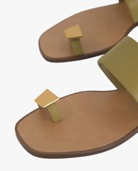 PEDRO - Giày sandals nữ xỏ ngón Gold Ornament Toe Loop
