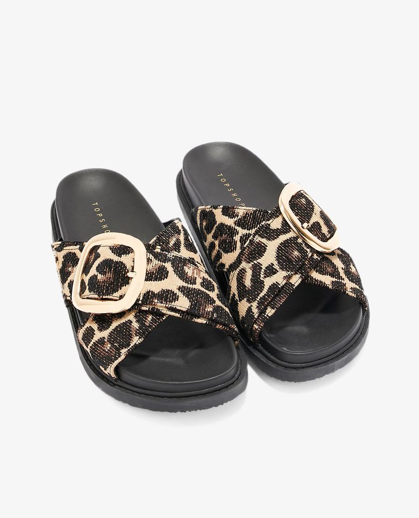 TOPSHOP - Giày sandal nữ quai ngang Low Top Leopard
