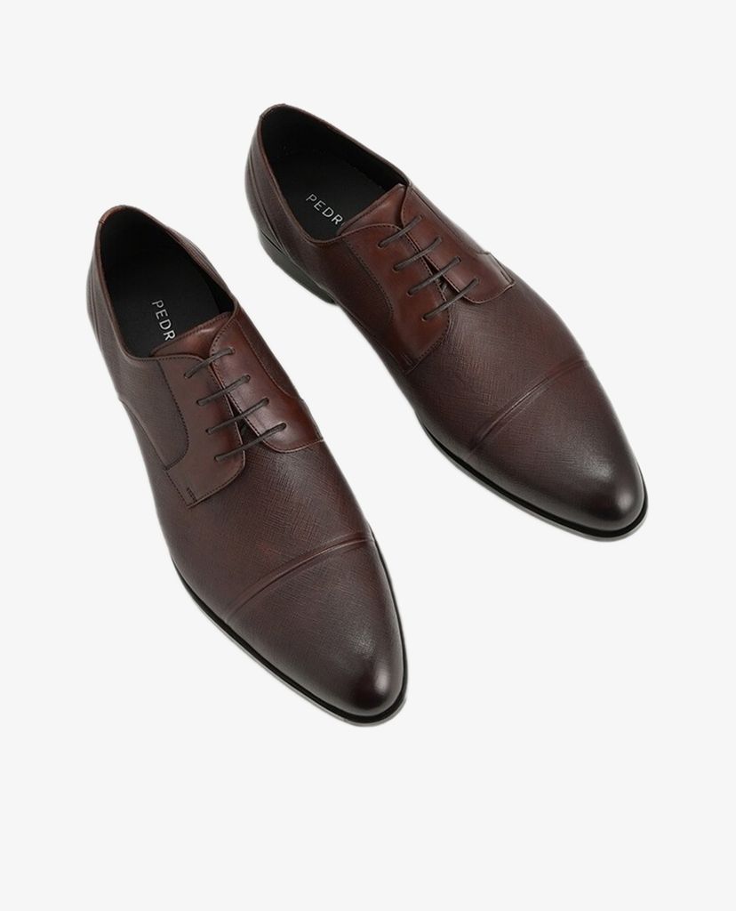 PEDRO - Giày tây nam Embossed Leather Derby