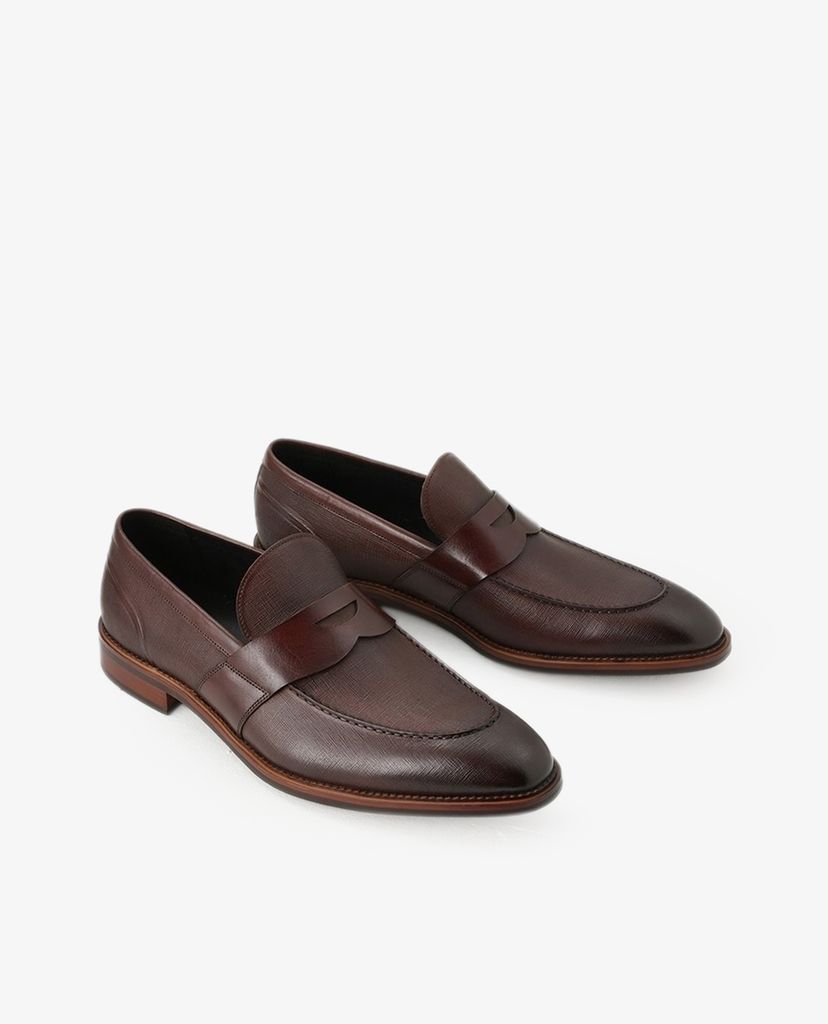 PEDRO - Giày tây nam Textured Penny Loafers
