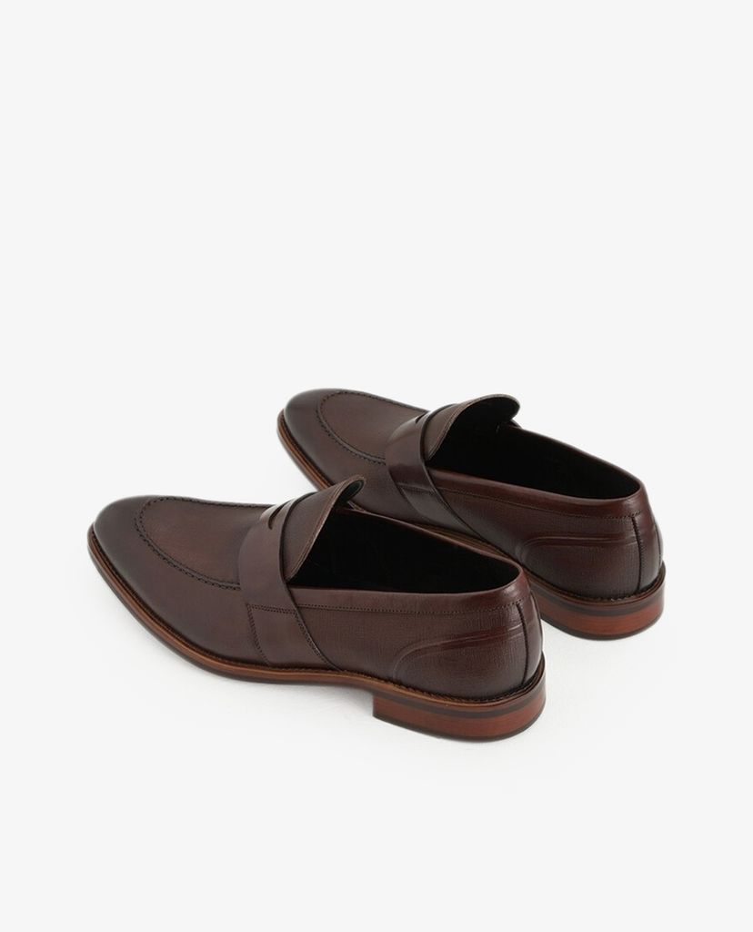 PEDRO - Giày tây nam Textured Penny Loafers