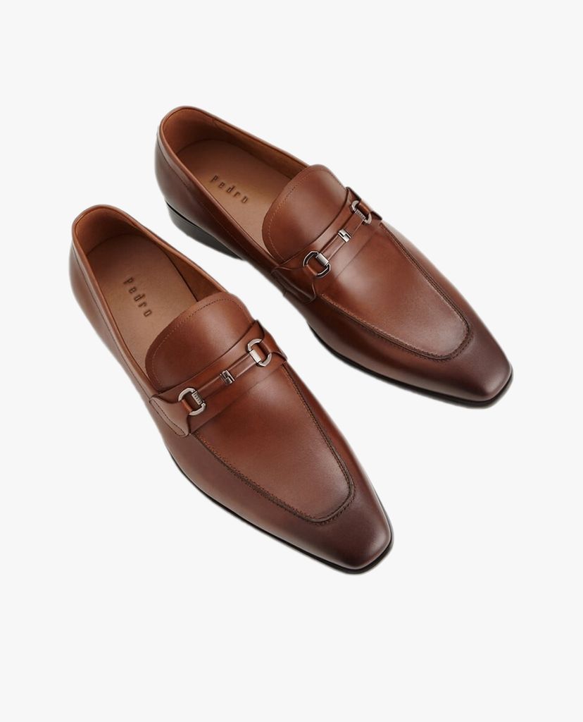 PEDRO - Giày tây nam mũi nhọn Horsebit Leather