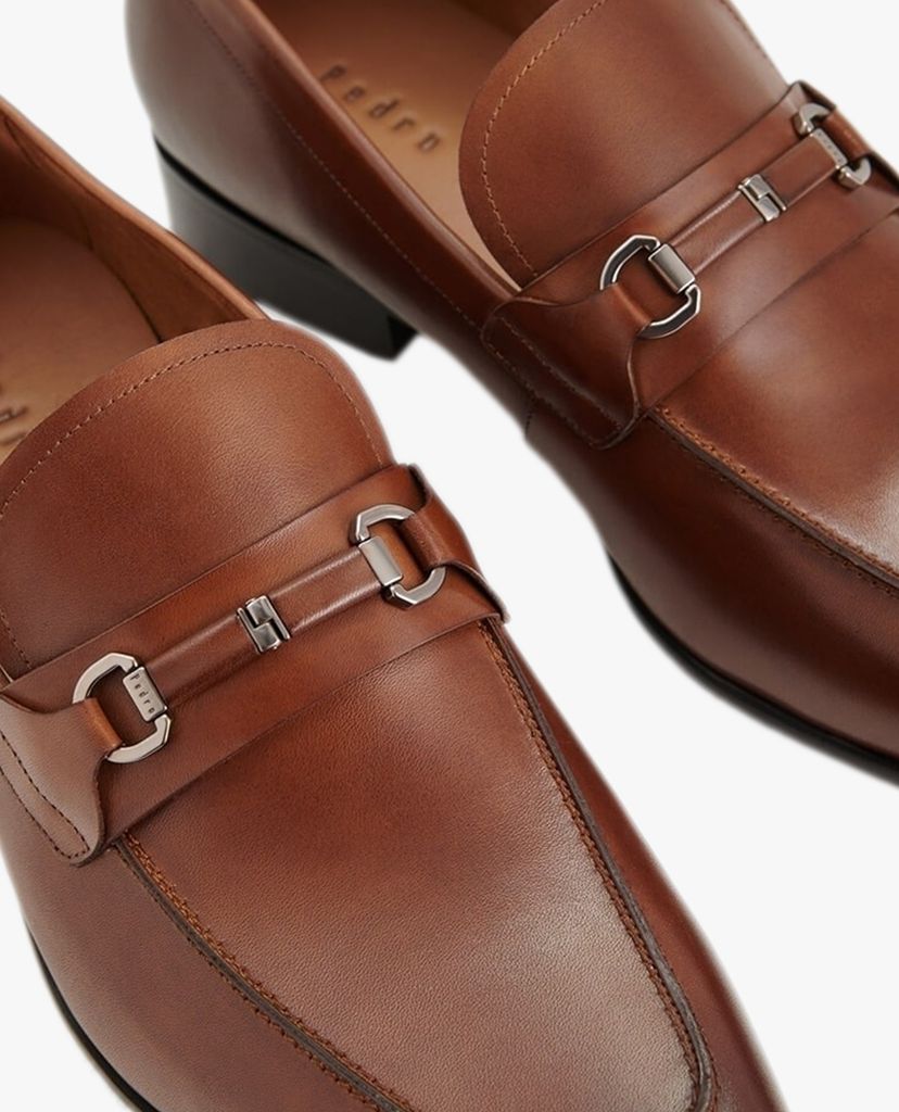 PEDRO - Giày tây nam mũi nhọn Horsebit Leather