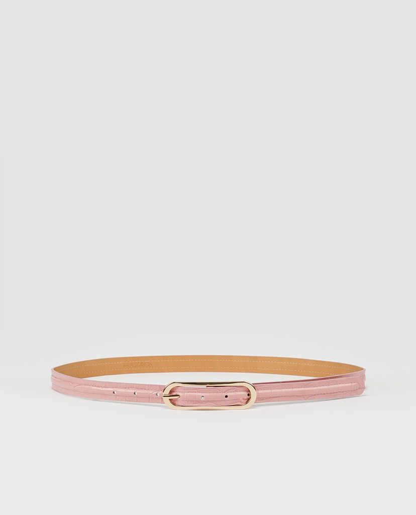MAX&Co. - Thắt lưng nữ bảng nhỏ Crocodile Print Leather