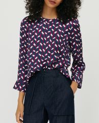 MAX&Co. - Áo kiểu nữ tay dài họa tiết phối nơ Printed With Bow