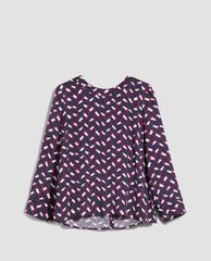 MAX&Co. - Áo kiểu nữ tay dài họa tiết phối nơ Printed With Bow