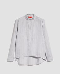 MAX&Co. - Áo sơ mi nữ tay dài cổ trụ Pinstriped Lamé