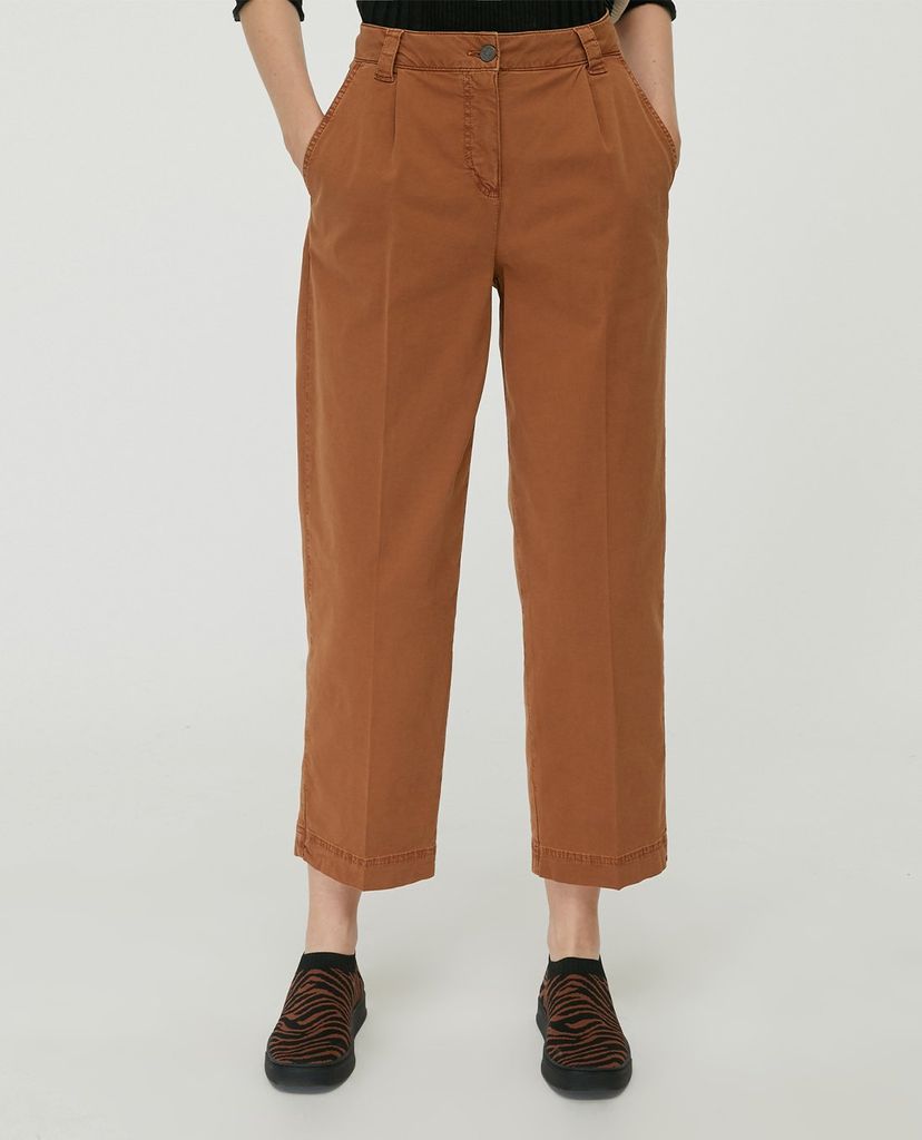 MAX&Co. - Quần kiểu nữ lưng cao phom suông Cotton Gabardine