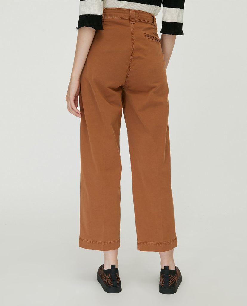 MAX&Co. - Quần kiểu nữ lưng cao phom suông Cotton Gabardine