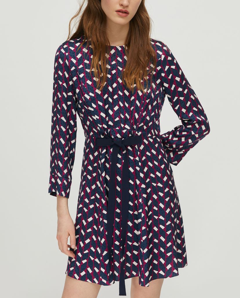 MAX&Co. - Đầm mini tay dài họa tiết Geometric-Print