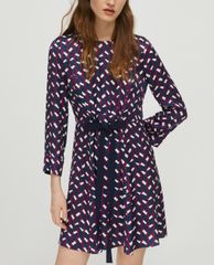 MAX&Co. - Đầm mini tay dài họa tiết Geometric-Print