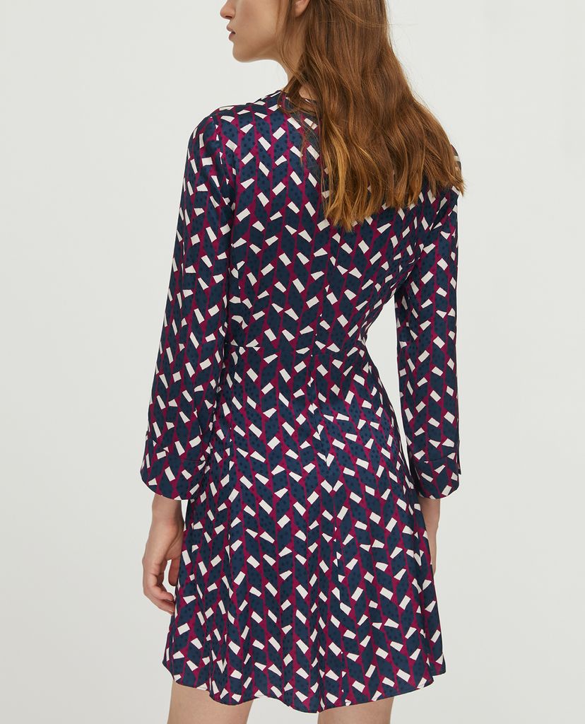 MAX&Co. - Đầm mini tay dài họa tiết Geometric-Print