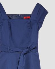MAX&Co. - Đầm mini cổ vuông ngắn tay Cotton Gabardine