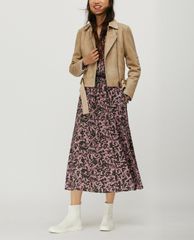 MAX&Co. - Đầm midi sơ mi cổ bẻ tay dài Sablé