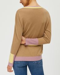 MAX&Co. - Áo cardigan nữ tay dài cổ tròn Colour Block