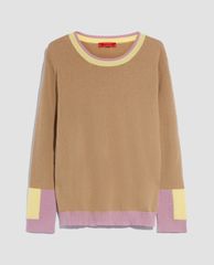 MAX&Co. - Áo cardigan nữ tay dài cổ tròn Colour Block